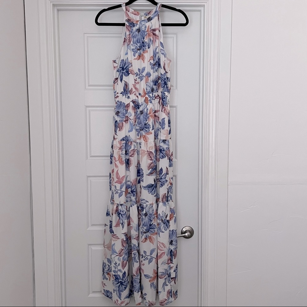NWT Floral High Neck Maxi Dress - Small